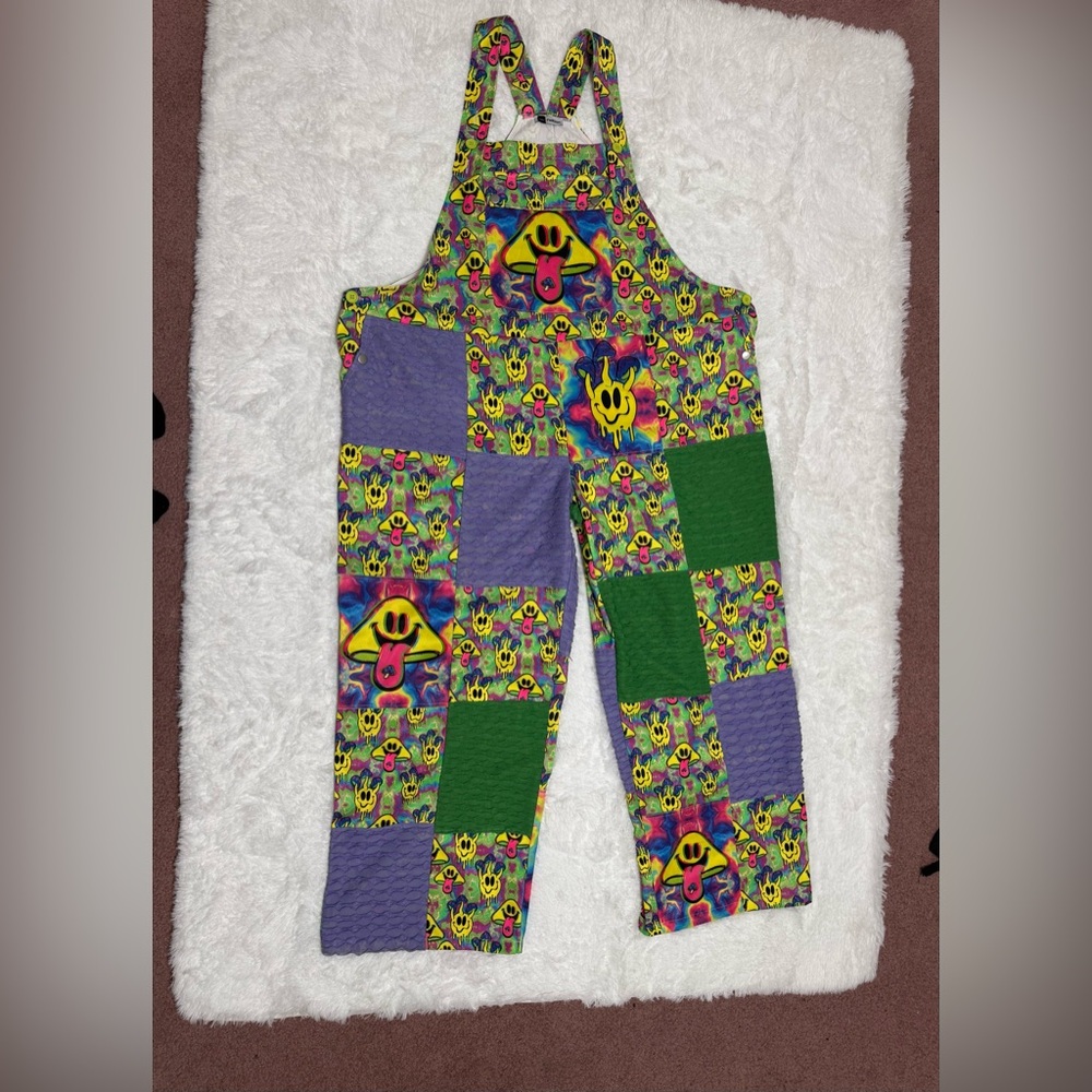 New 2xl trippyland overalls iheartraves y2k rave raver festival pants jumper
